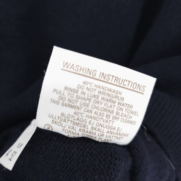 ALAN PAINE Harrods Men's Pure New Wool Blue Sweater Pullover Size 44" EU 52 - Picture 8 of 8